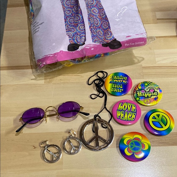 Hippie Chick plus size Costume - Multicolor - Picture 4 of 4